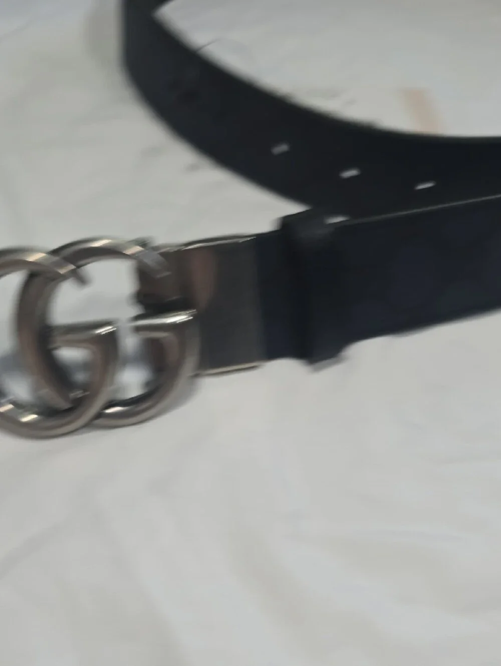 Gucci Reversible Belt with Silver Double G